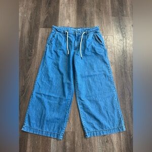 Old Navy Drapey Wide-Leg Denim Pants, women’s size 14 Petite